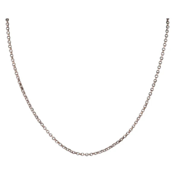 Luxury Promise Chrome Hearts Roll Chain Necklace Ag925 Silver Auth 134688M 134688M
