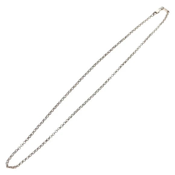 Luxury Promise Chrome Hearts Roll Chain Necklace Ag925 Silver Auth 144823AM 144823AM