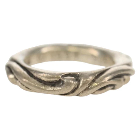 Luxury Promise Chrome Hearts Scroll Band Ring Ag925 Silver #1(JP Size) Auth 152460M 152460M