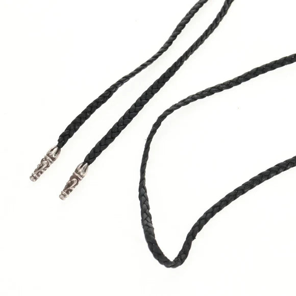 Luxury Promise Chrome Hearts Scroll Razor Blade Necklace Ag925 Black Auth 141205M 141205M