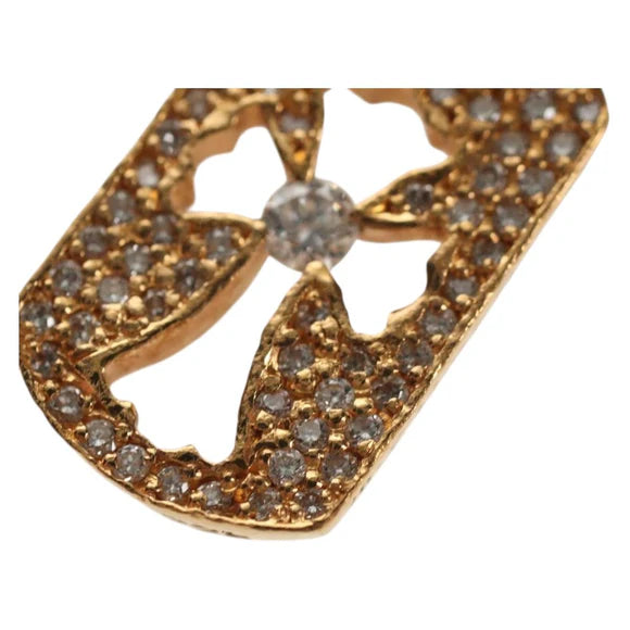 Luxury Promise Chrome Hearts Tiny Cutout Cross Charm 22K Gold Auth 152458SM 152458SM