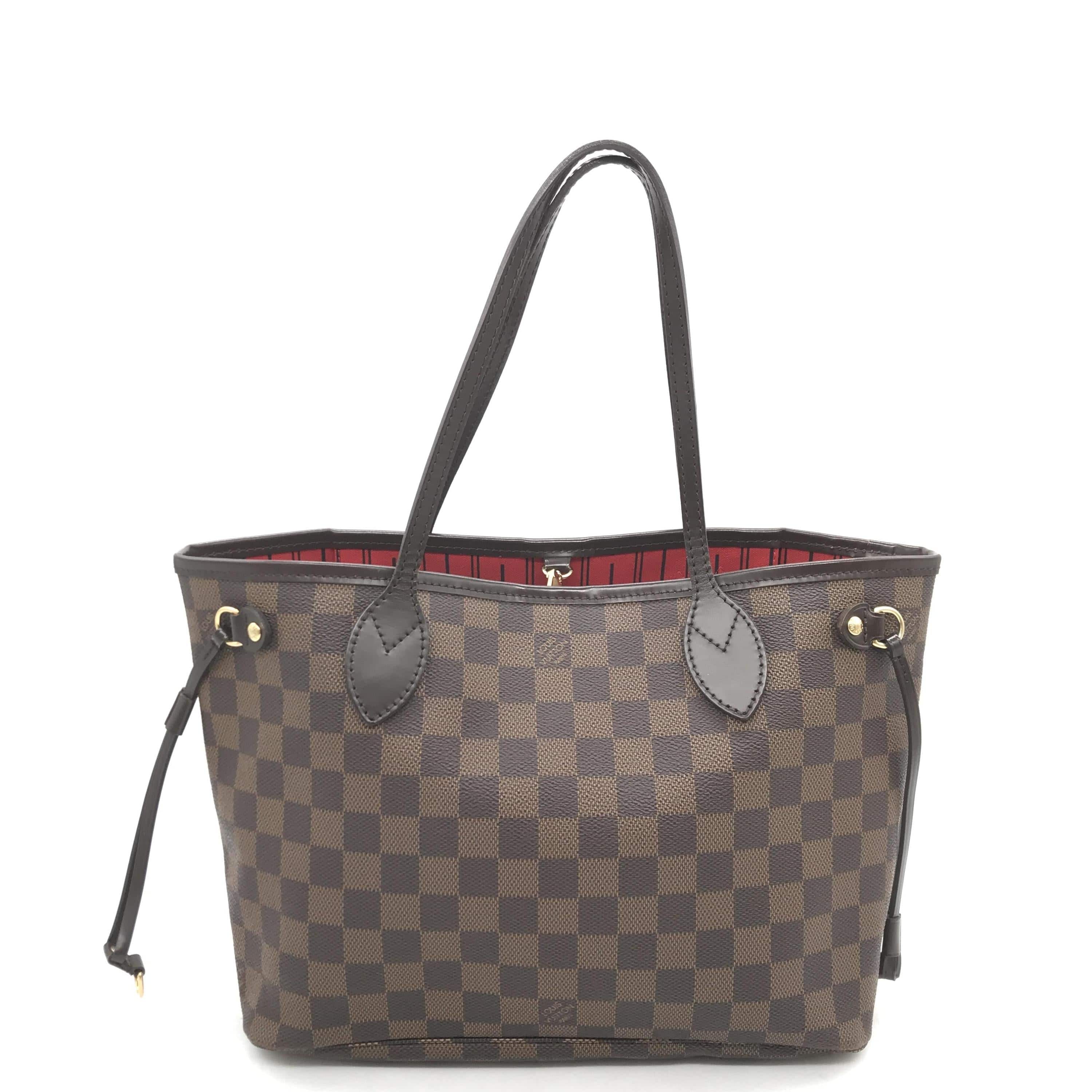 Luxury Promise Damier Ebene Neverfull PM Tote Bag C319794