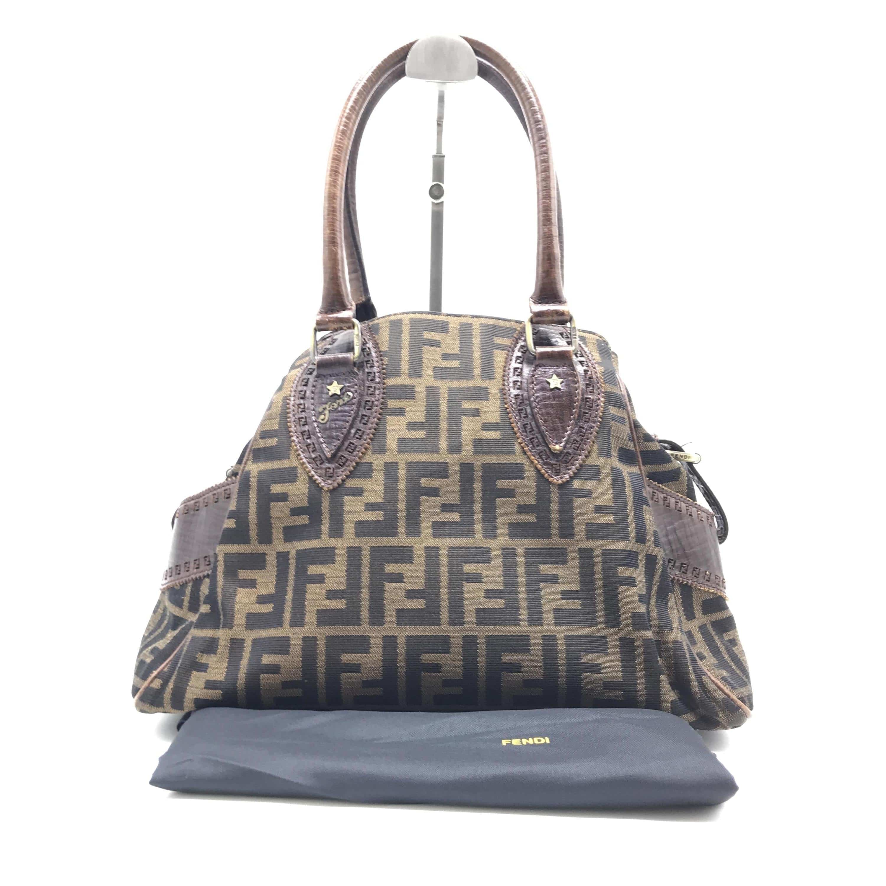 Luxury Promise Fendi Brown Zucca Canvas Handbag C319971