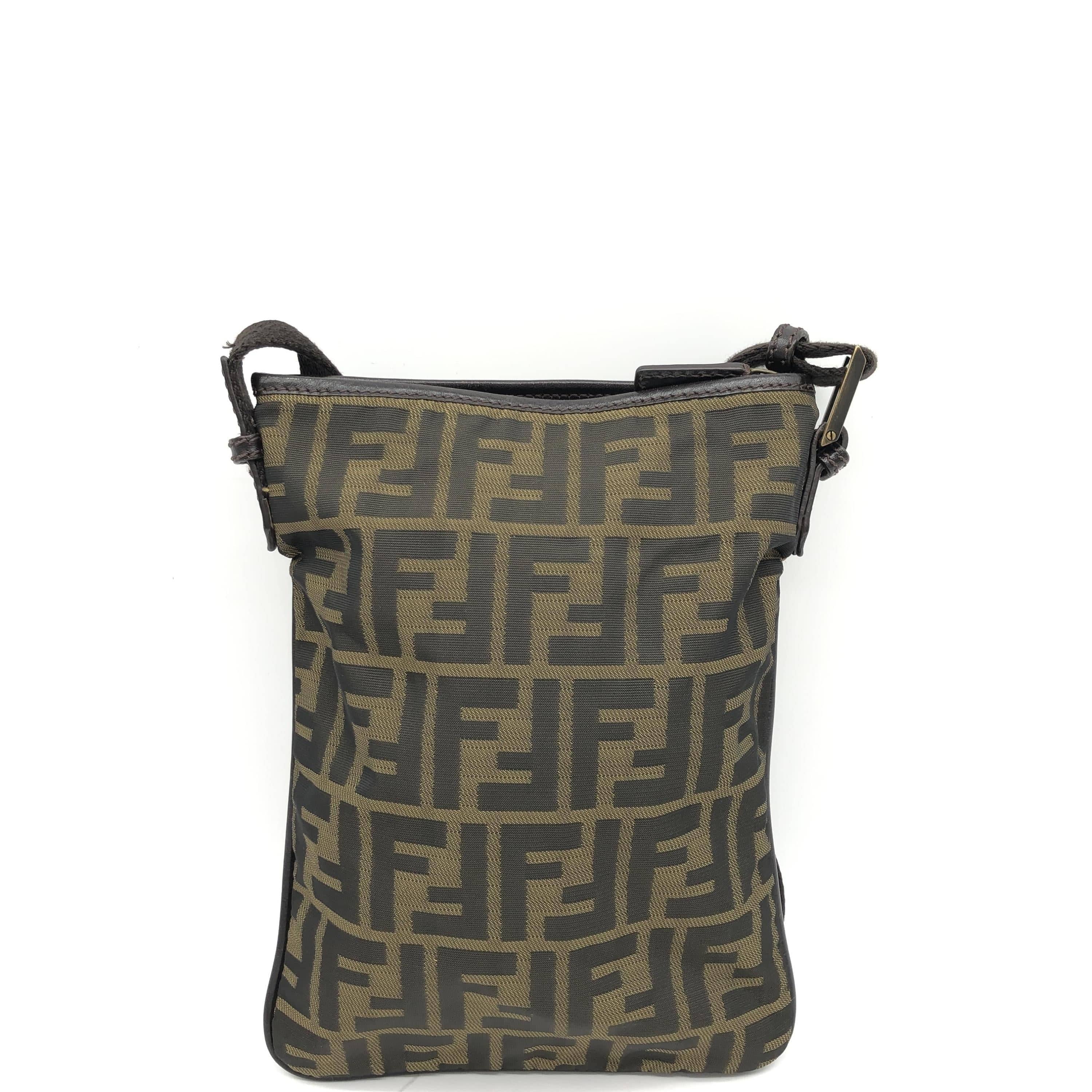 Luxury Promise Fendi Zucca Canvas Shoulder Bag C313091
