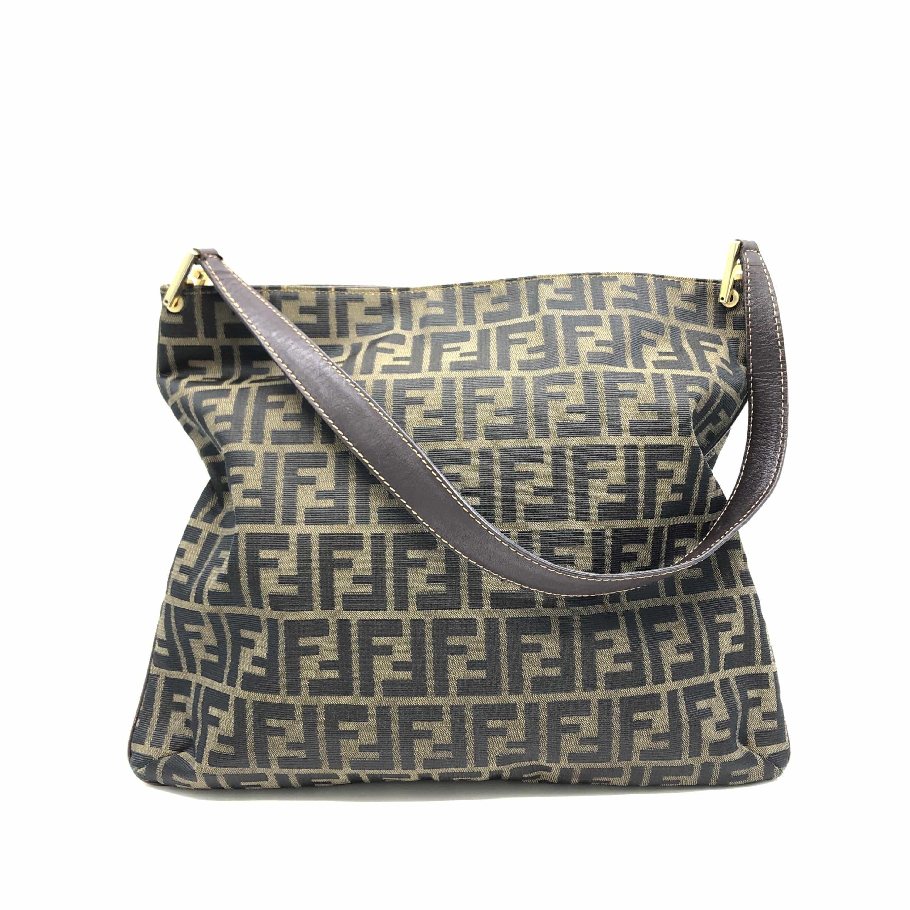 Luxury Promise Fendi Zucca Pattern Canvas Shoulder Bag C311399