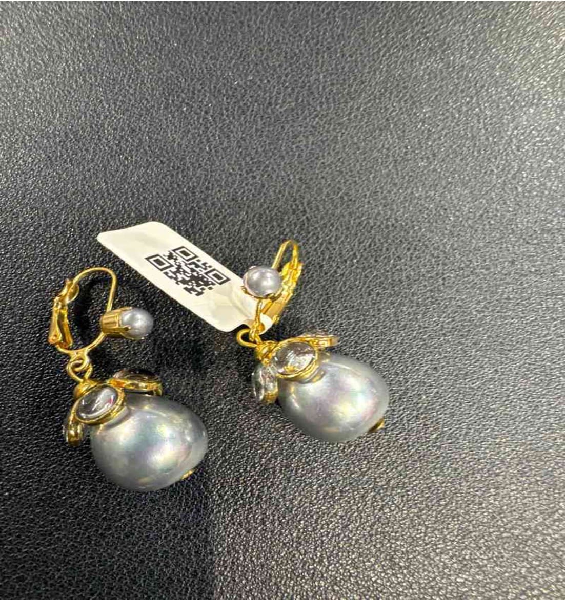 Luxury Promise FM Grey Bead Earrings NH504014