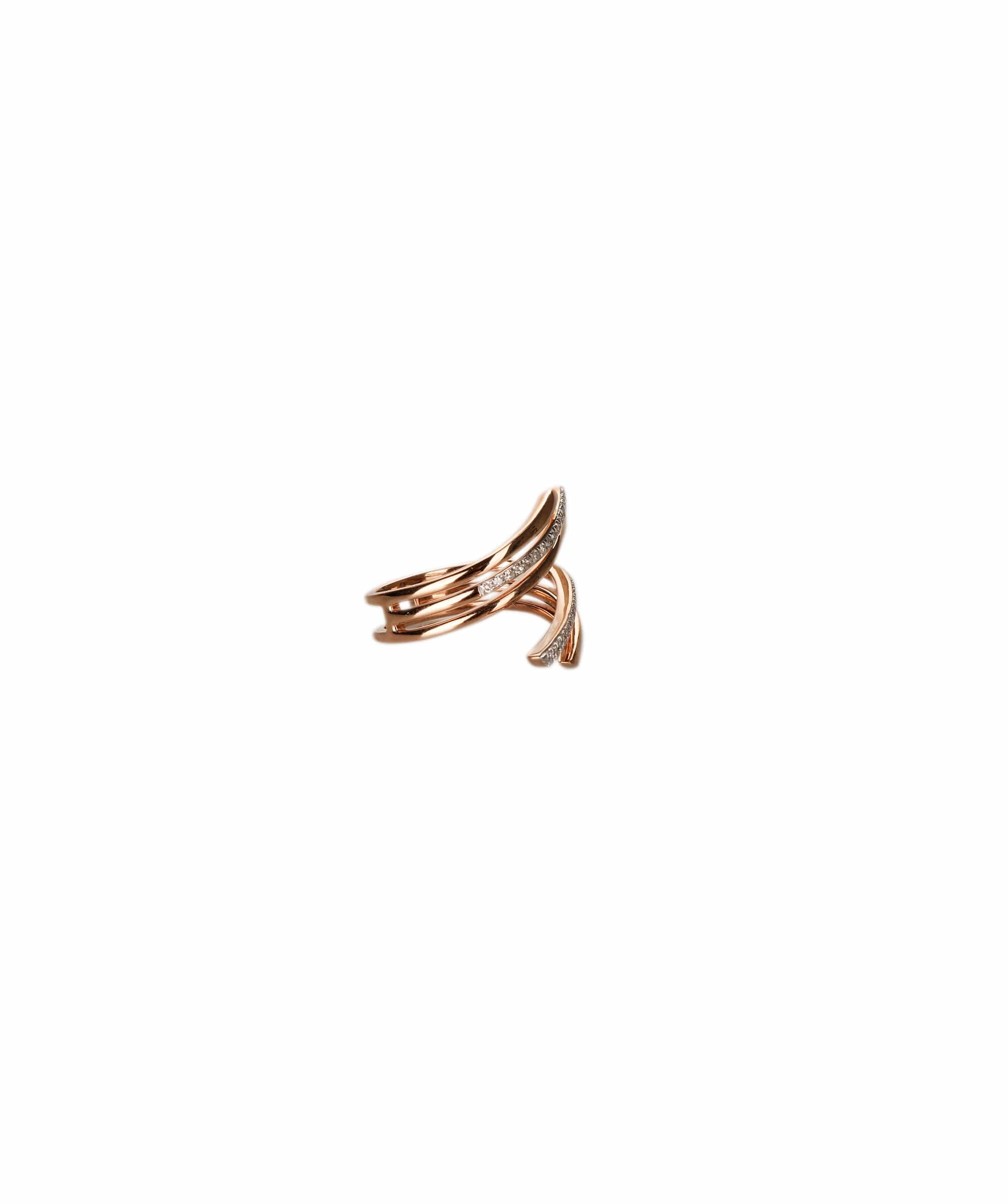 Luxury Promise Francis item 8 AFI008-14K RG 5.53G .40CT-DIA SZ 7 BYPASS RING