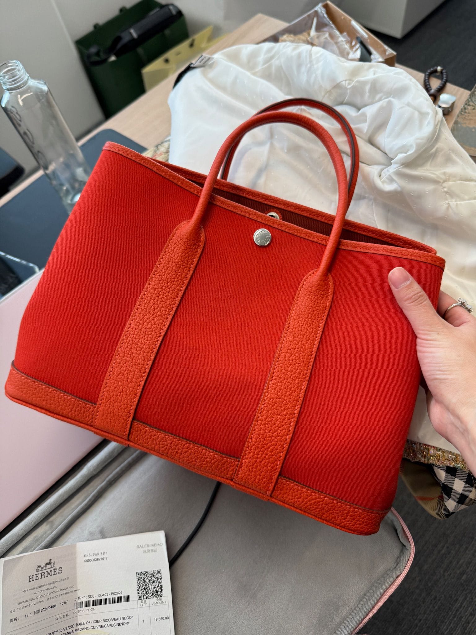 LUXURY PROMISE Garden party new red with receipt AKC0569