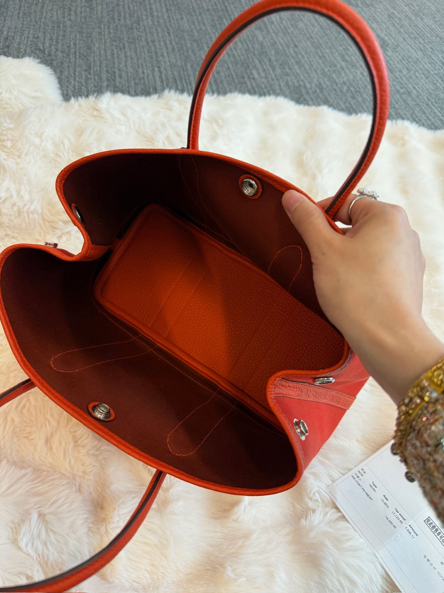 LUXURY PROMISE Garden party new red with receipt AKC0569