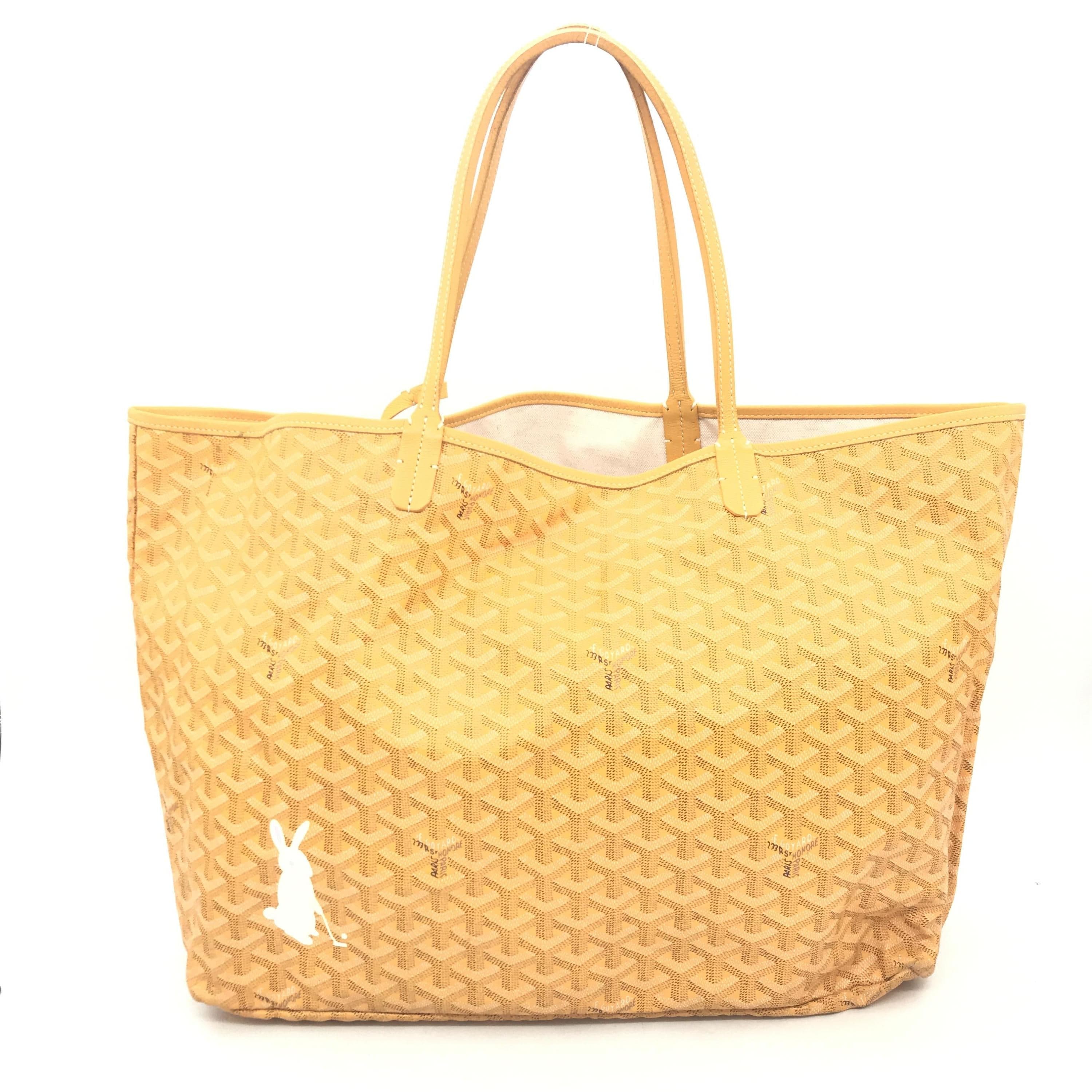 Luxury Promise Goyard Yellow Goyardine Tote Bag With Logo C331615