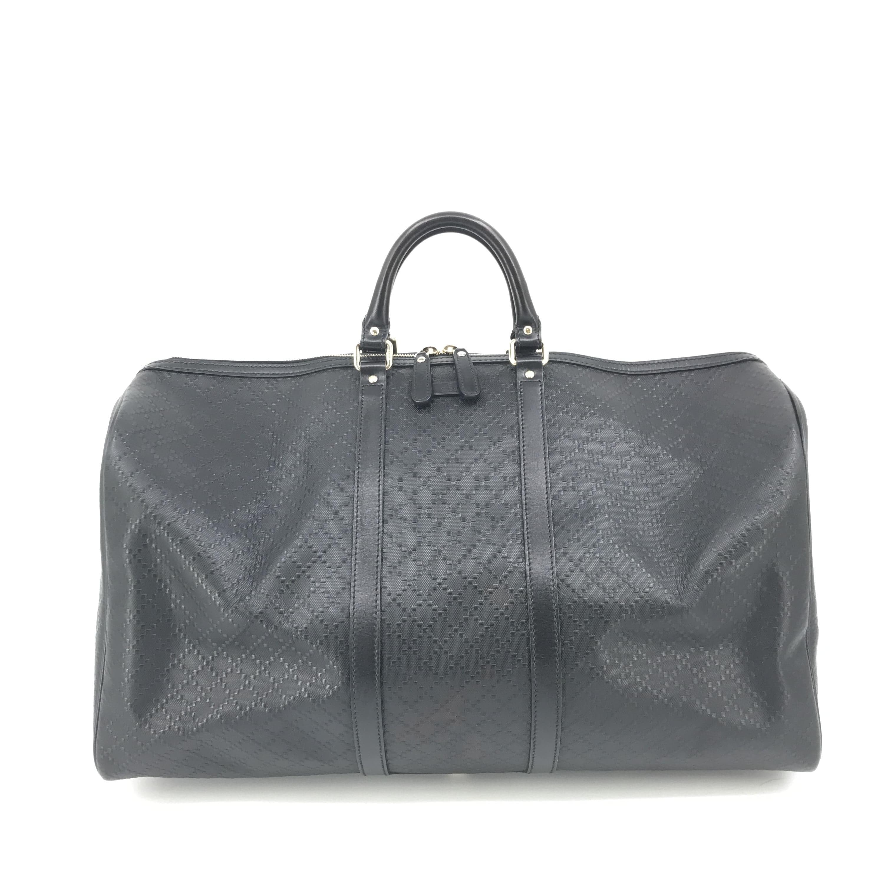 Luxury Promise Gucci Diamante Black leather tote bag C320246