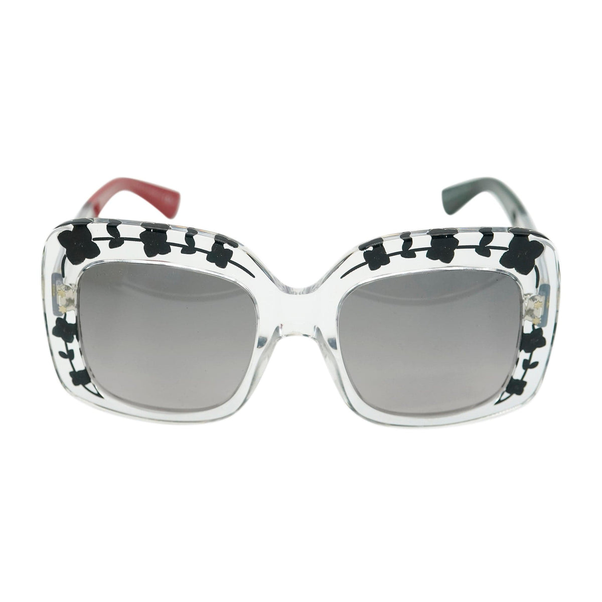 Gucci Transparent Floral Square oversized Sunglasses AGC2214 