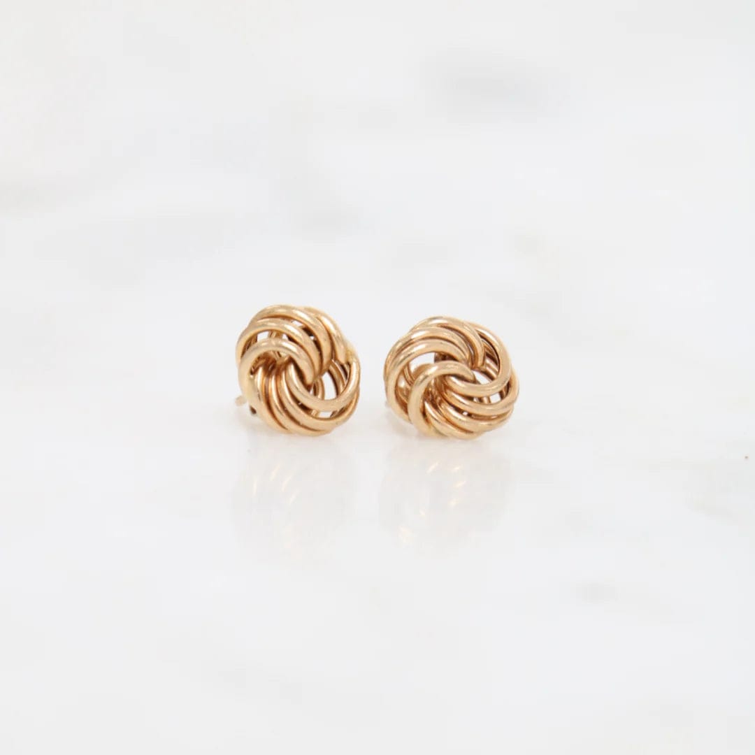 9Ct Gold Vintage Knot Stud Earrings ASC2328