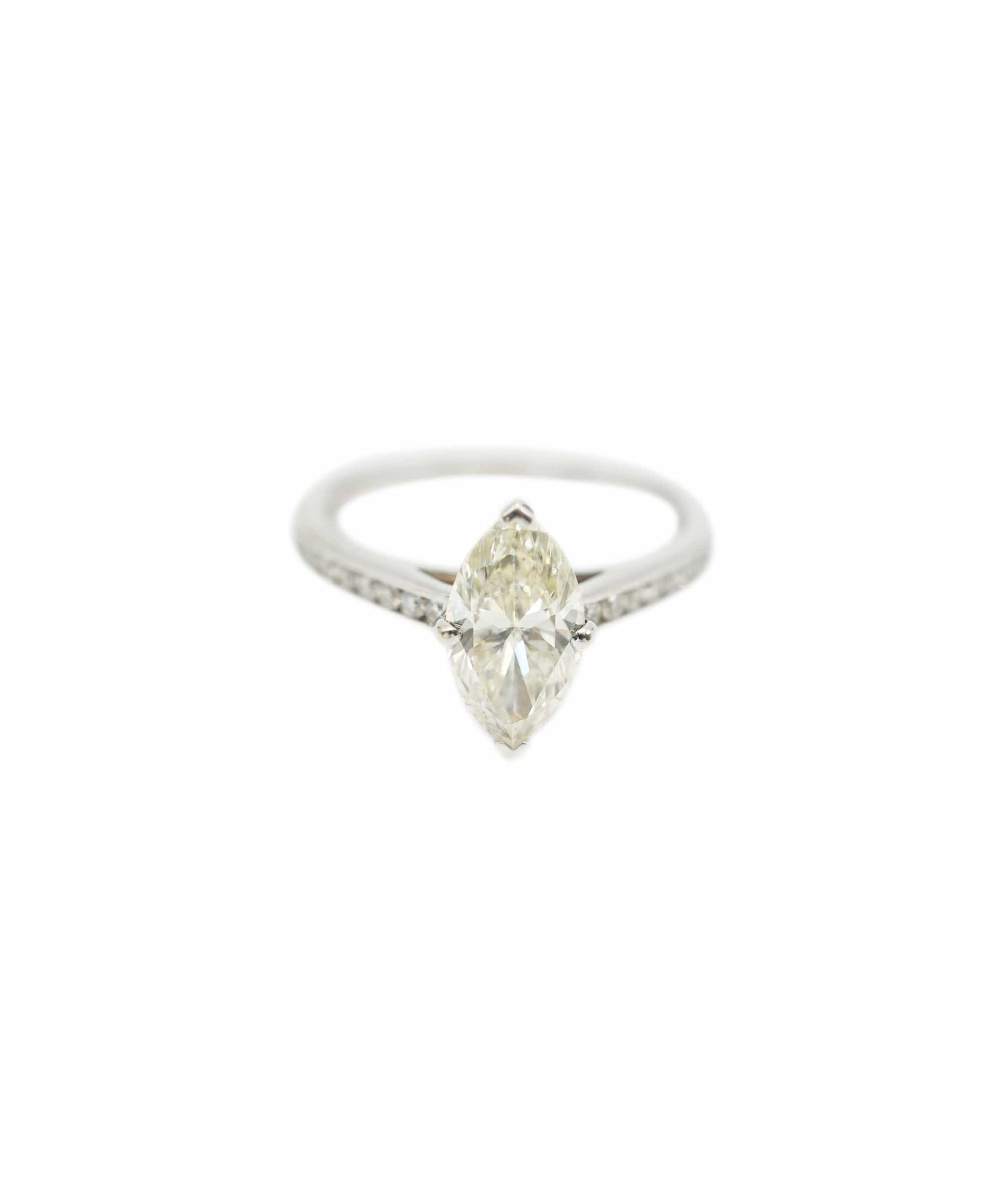 Luxury Promise Marquise-cut 1.51ct diamond ring K SI1 White Gold (18k) IGI  AHC1237