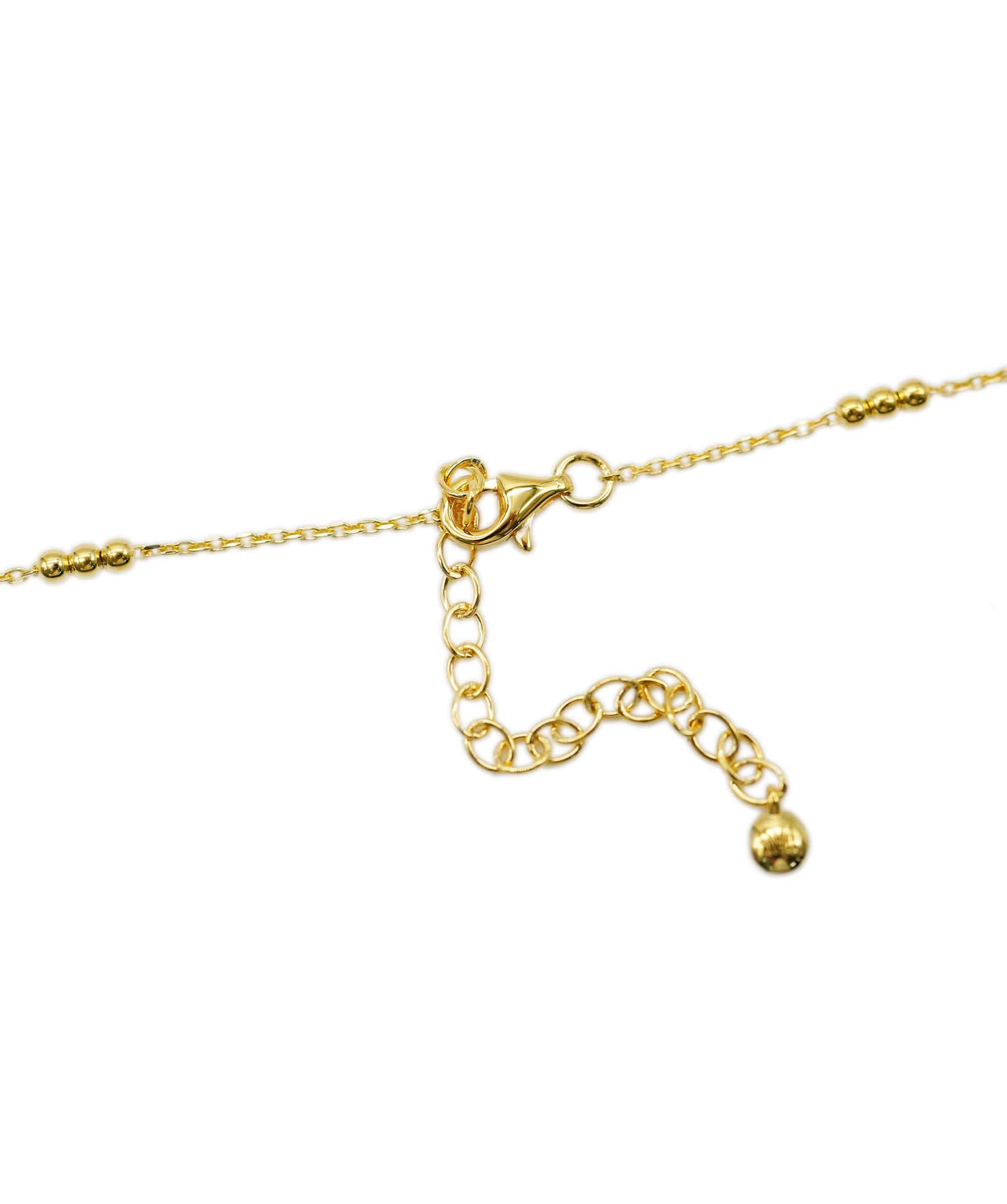 Luxury Promise Monica Vinader A 925 silver with 18K Gold Plating Vermeil Fine Beaded chain necklace ASC1948