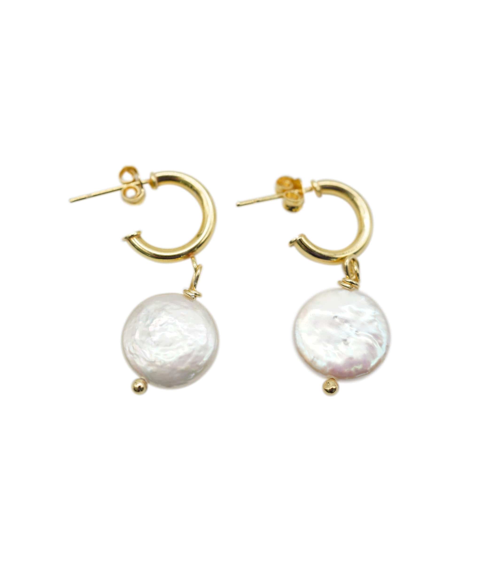 Luxury Promise Vido Faux Pearl Drop Gold Plated Stud Earrings ASL7733