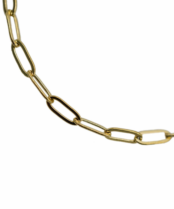 Luxury Promise Women's dainty paperclip chain, gold plated 14.5-16.5  ASL7963