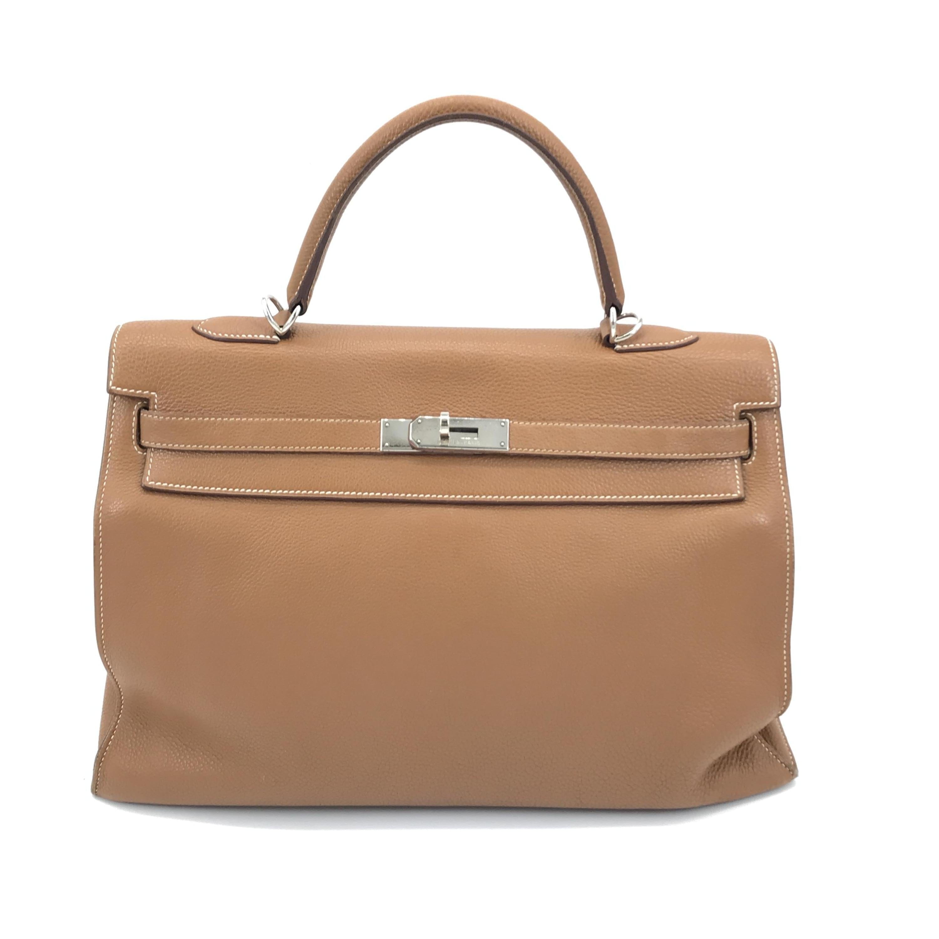 Luxury Promise Kelly 35, Gold on Silver Hardware, Togo C290912