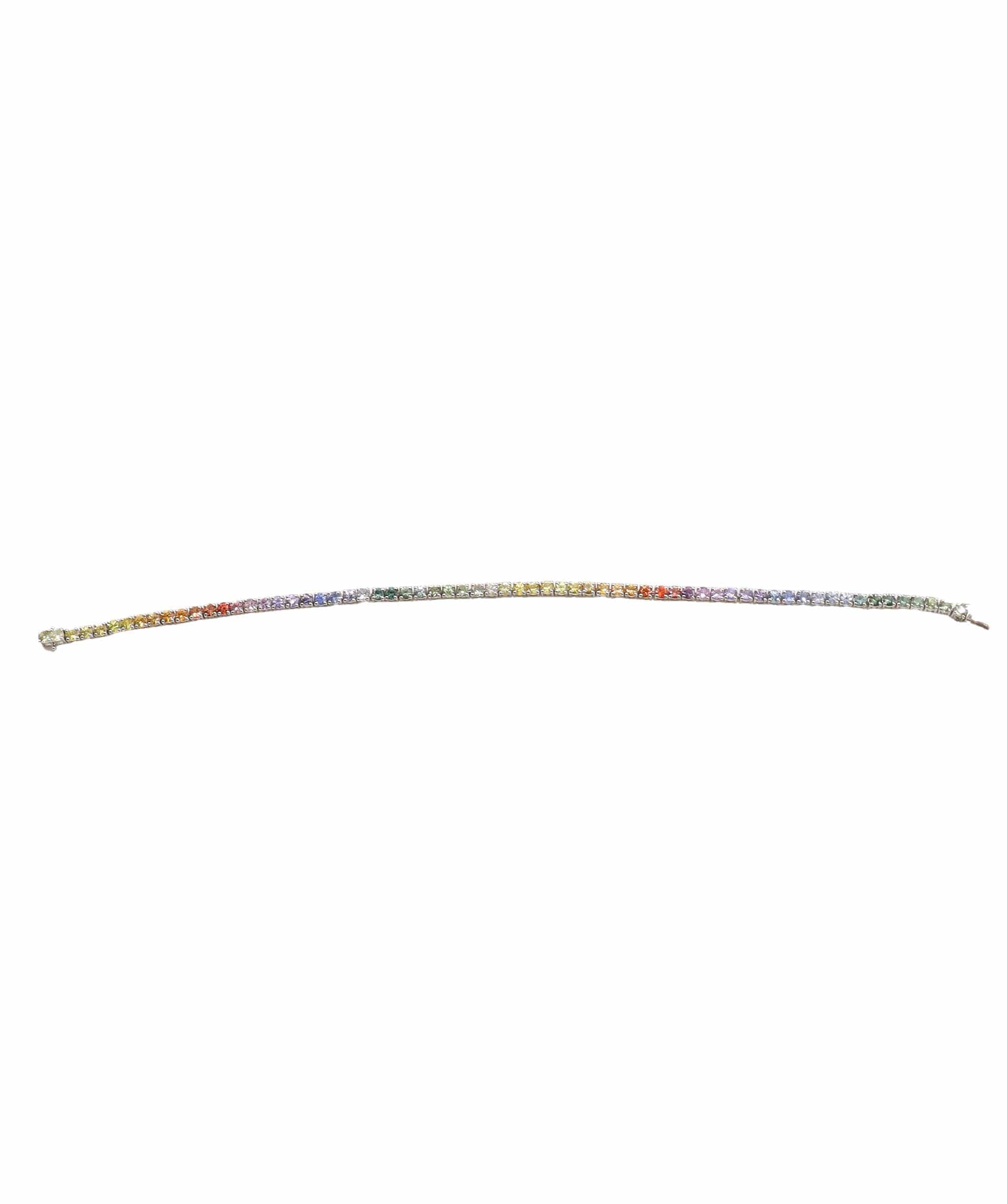 Luxury Promise Multi Colour Sapphire Tennis Bracelet - DXBS1093