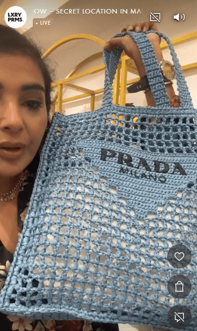 Luxury Promise Prada Raffia Tote Blue SYC1690