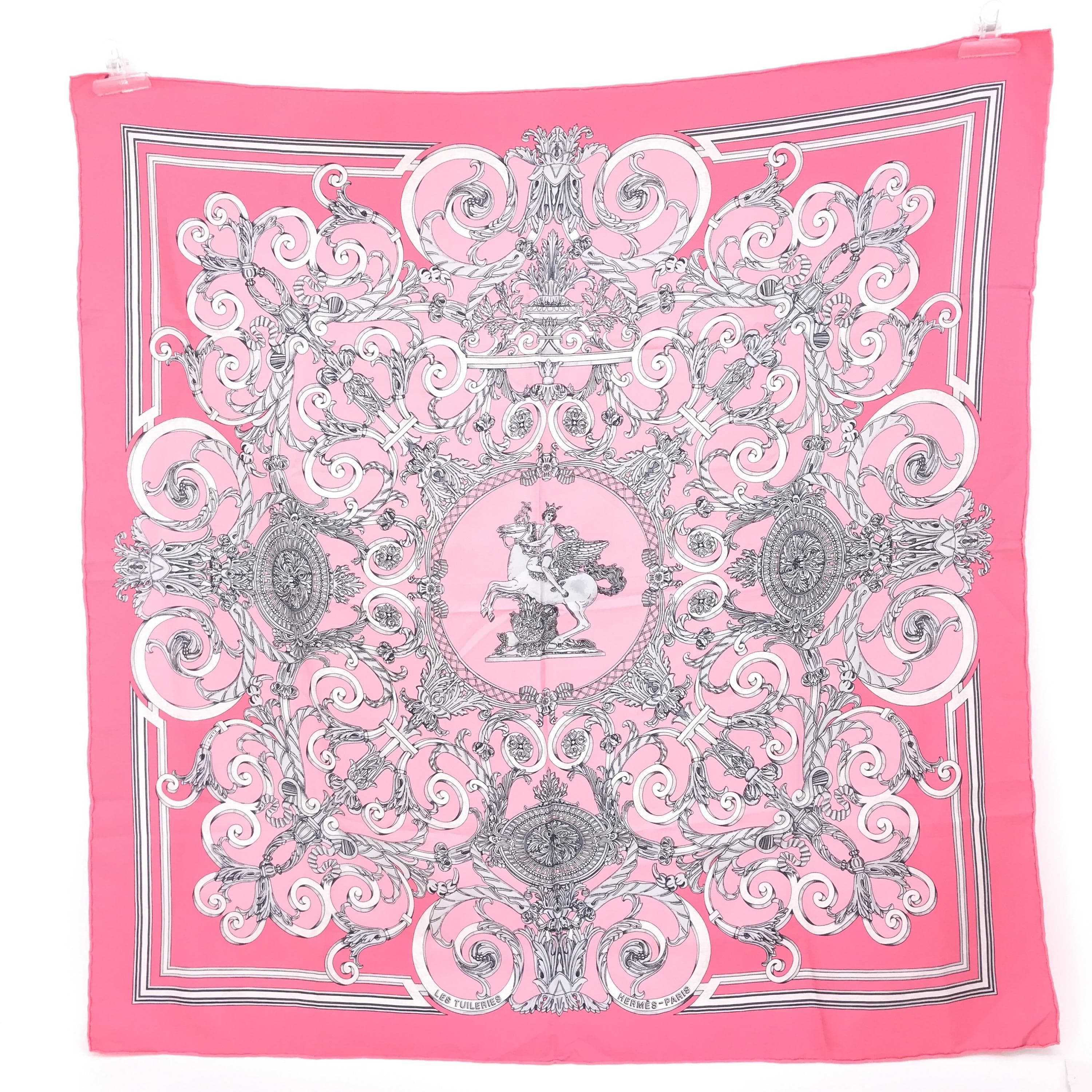 Luxury Promise Silk Les Tuileries Pink Scarf C333600