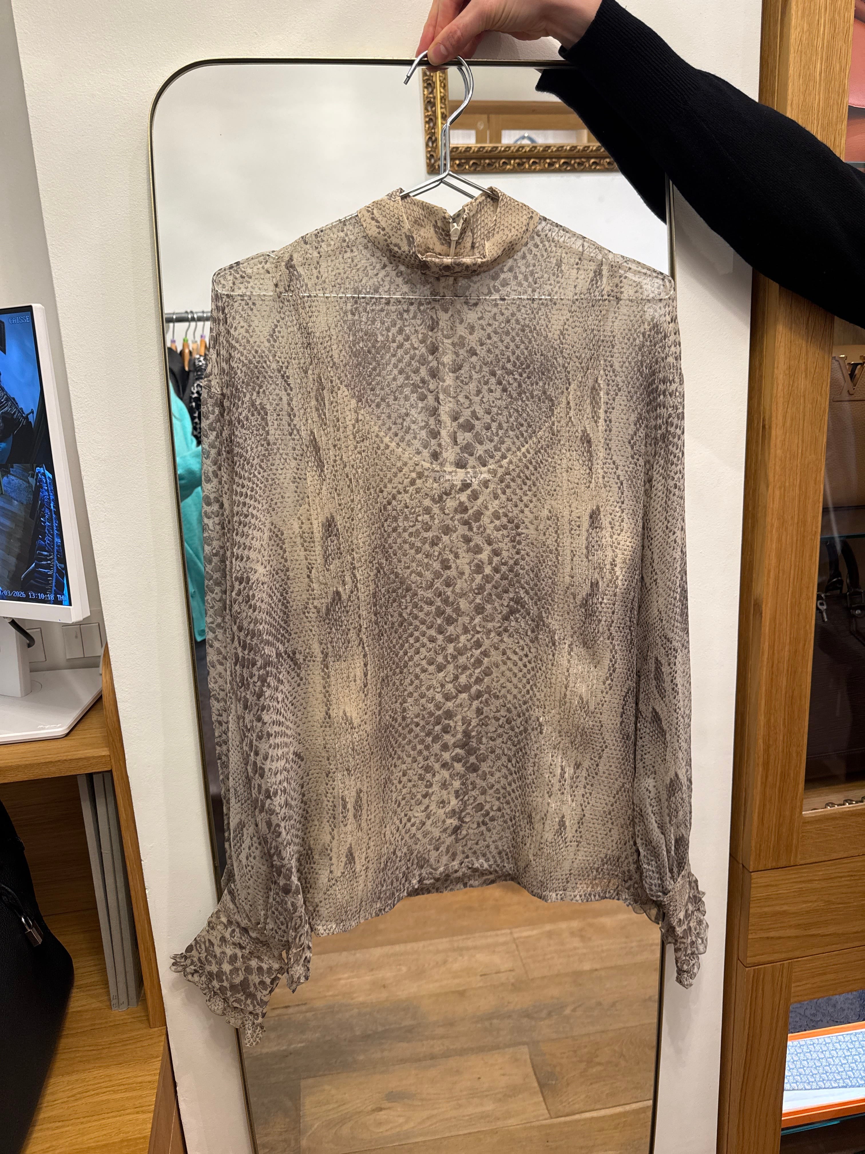 Luxury Promise Agc3171 Christian Dior snake print shirt