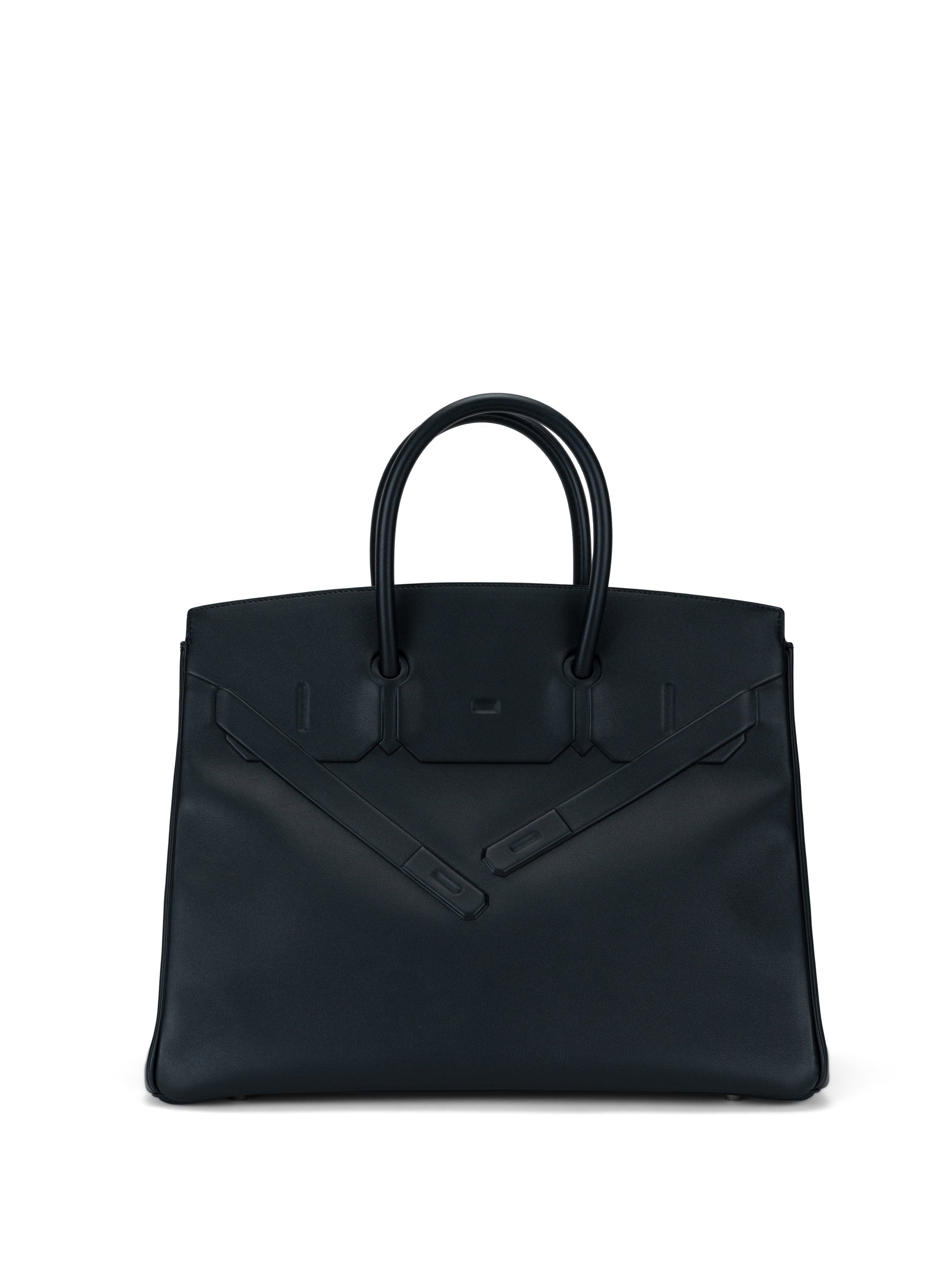 LUXURY PROMISE *HK LOCATED* RARE LIKE NEW LIMITED EDITION HERMÈS BIRKIN 35CM "SHADOW" BLACK Swift Leather with Palladium Hardware