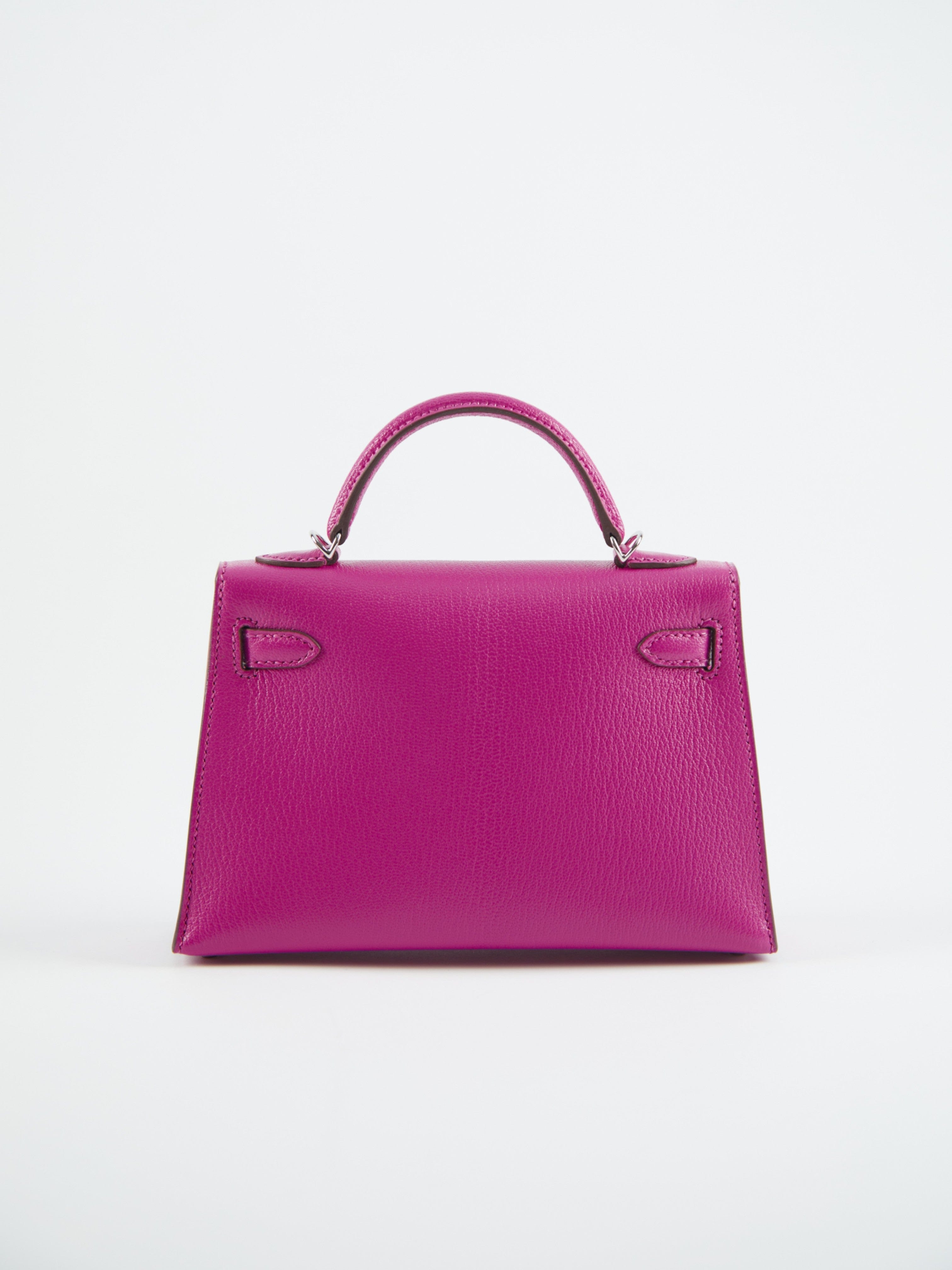 LUXURY PROMISE *LONDON LOCATED* HERMÈS MINI KELLY II 20CM MAGNOLIA Chèvre Mysore Leather with Palladium Hardware