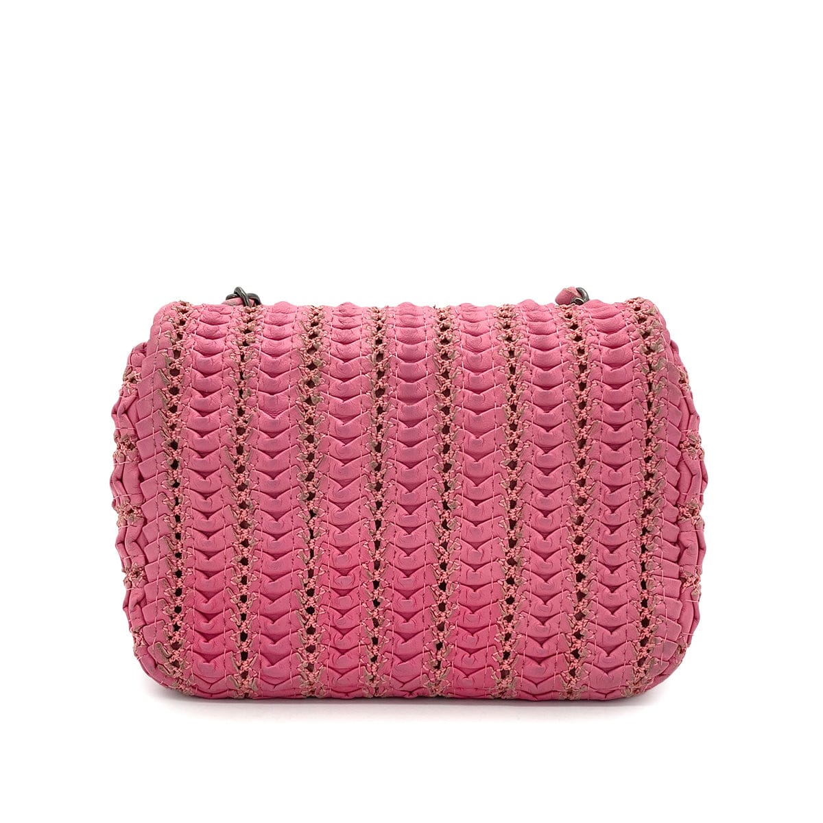 LUXURY PROMISE CHANEL MINI CHAIN SHOULDER BAG PINK LEATHER 90269173