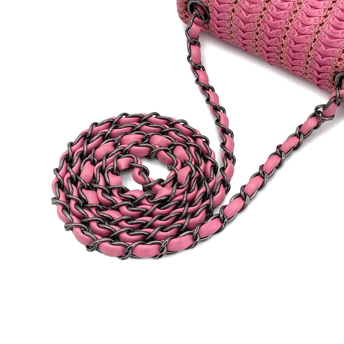 LUXURY PROMISE CHANEL MINI CHAIN SHOULDER BAG PINK LEATHER 90269173