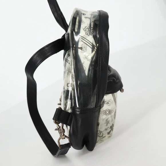 Luxury Promise Chrome Hearts PVC BACK TO SCHOOL Backpack Vinyl Leather Black Auth 134876M 134876M