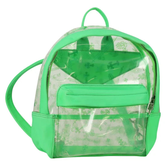 Luxury Promise Chrome Hearts PVC BACK TO SCHOOL Backpack Vinyl Leather Green Auth 134877M 134877M