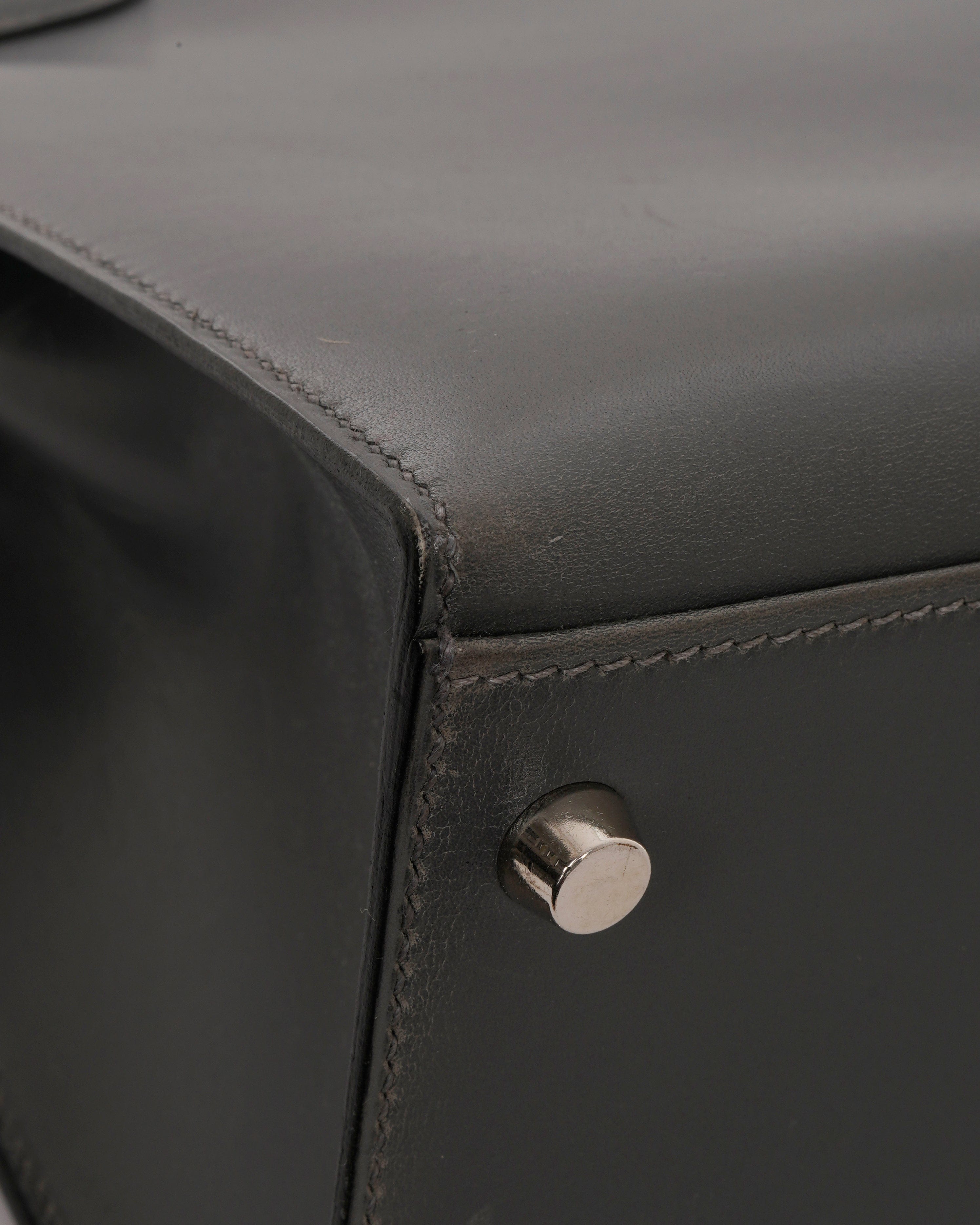 LUXURY PROMISE Hermes Kelly 32 Box Dark  Grey ALC3734
