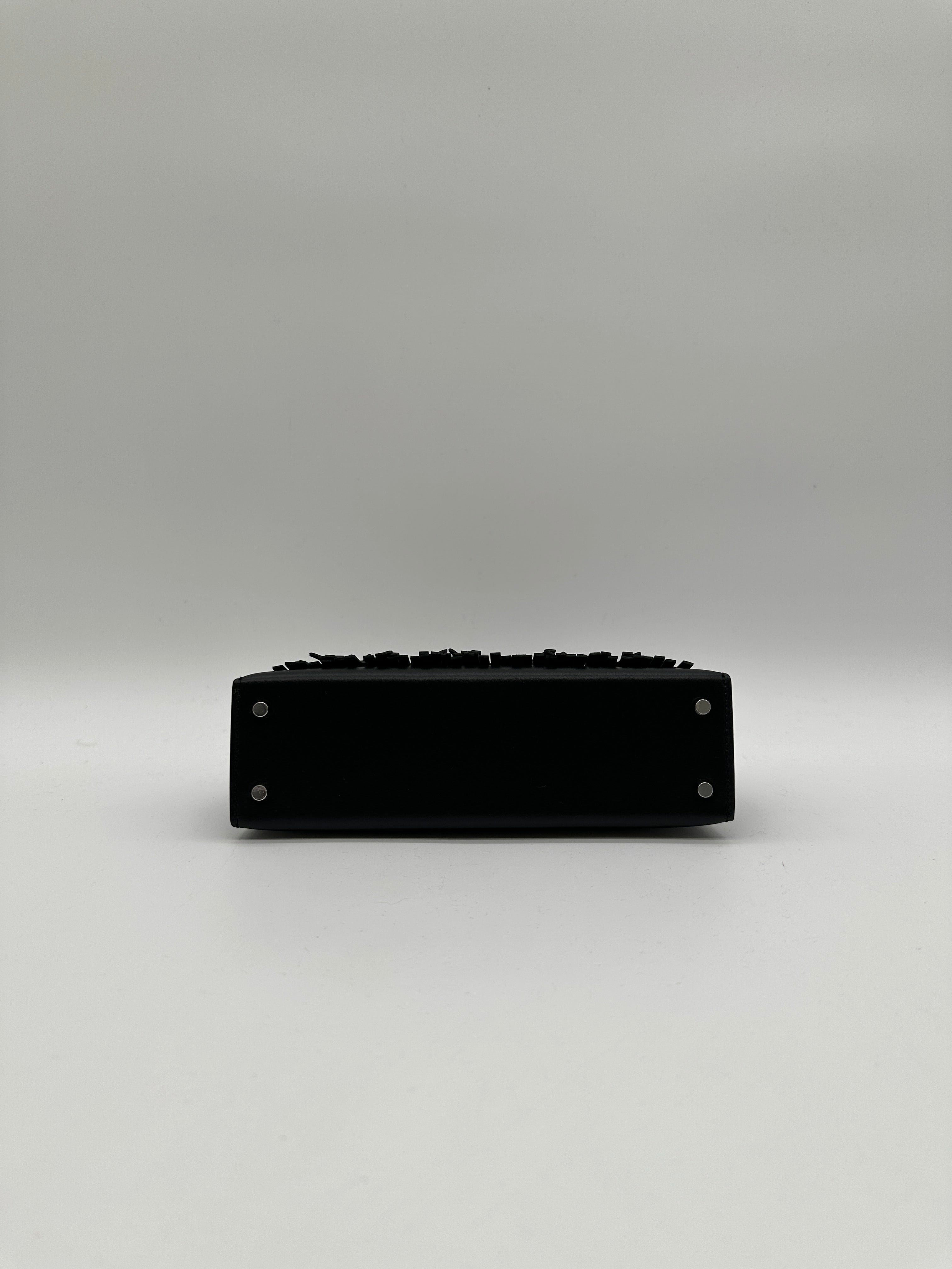 Luxury Promise Hermès Mini Kelly Pampille Black Palladium Hardware
