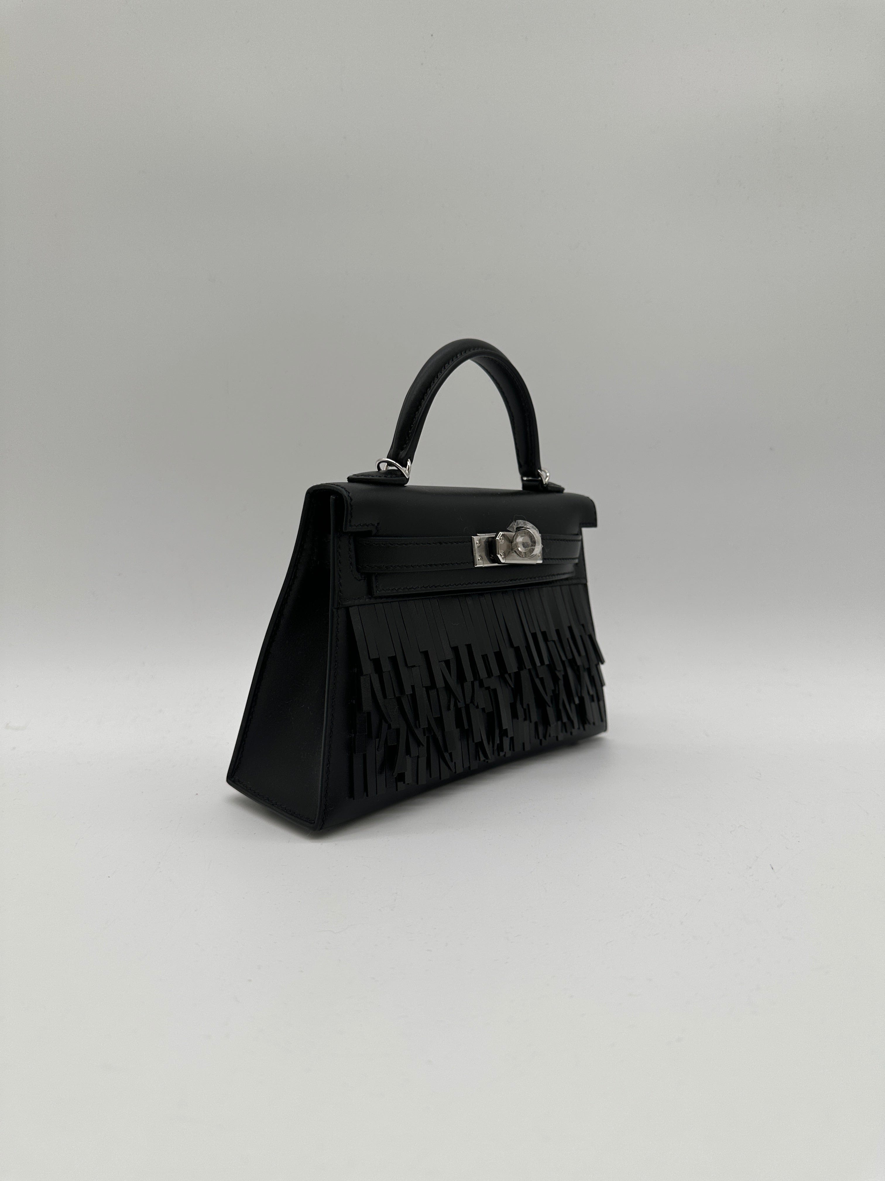 Luxury Promise Hermès Mini Kelly Pampille Black Palladium Hardware