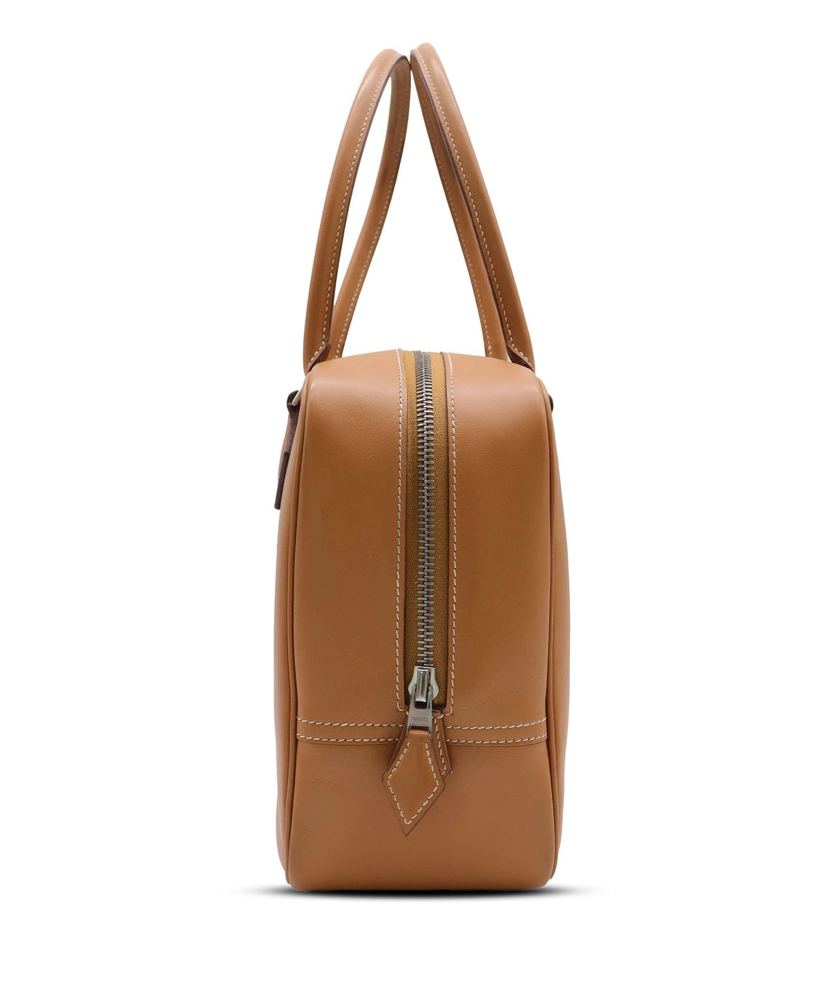 Luxury Promise HERMES PLUME 28 NATUREL VEAU CHAMONIX HAND BAG 2004 SQUARE H PALLADIUM HARDWARE DXBS6649
