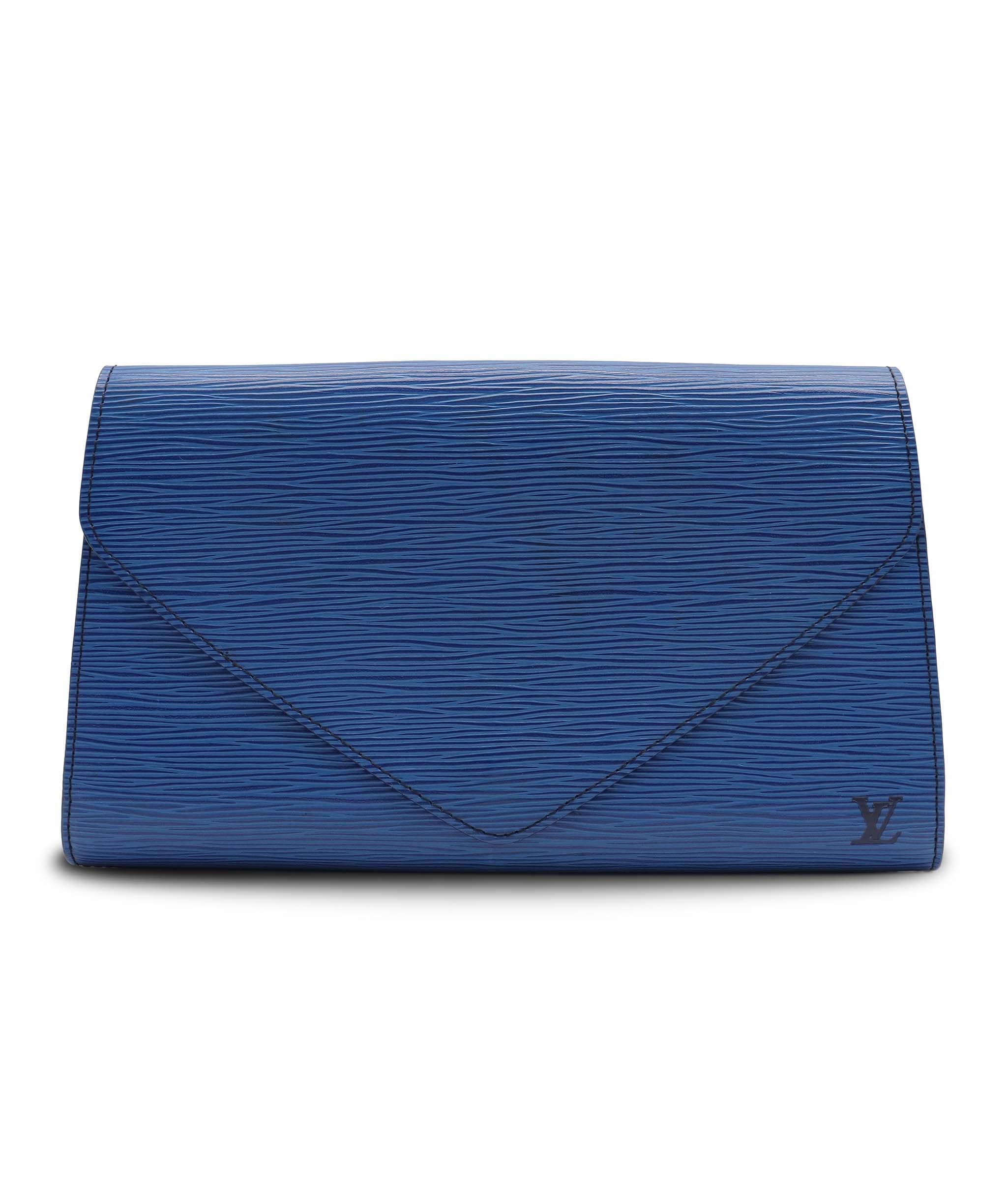 Luxury Promise LOUIS VUITTON Epi Art Deco Clutch Bag Blue M52635 LV Auth BA5485 BA5485 DXBS6375