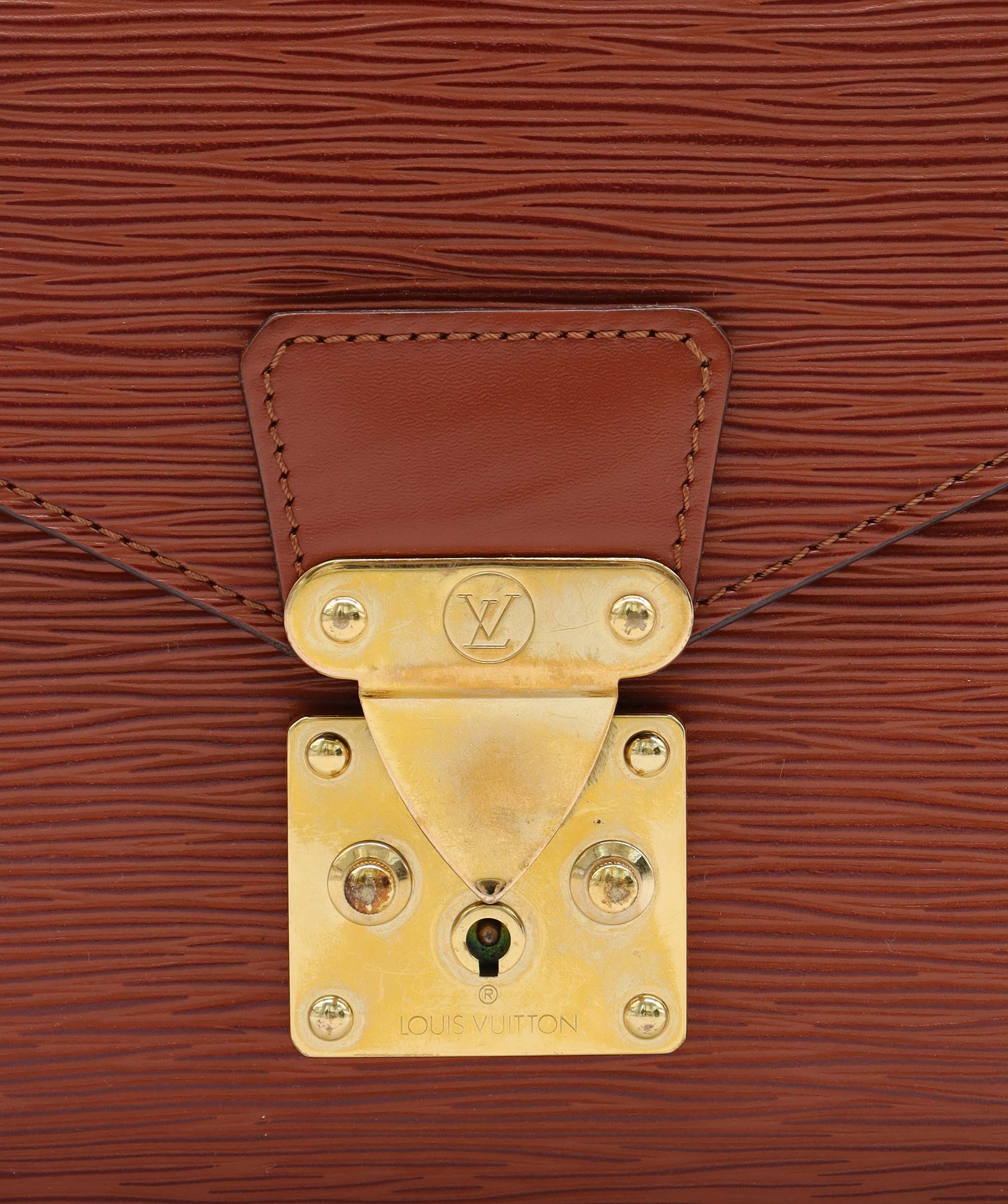 Luxury Promise LOUIS VUITTON Epi Concorde Hand Bag Brown M52133 LV Auth BA4998 BA4998 DXBS6376