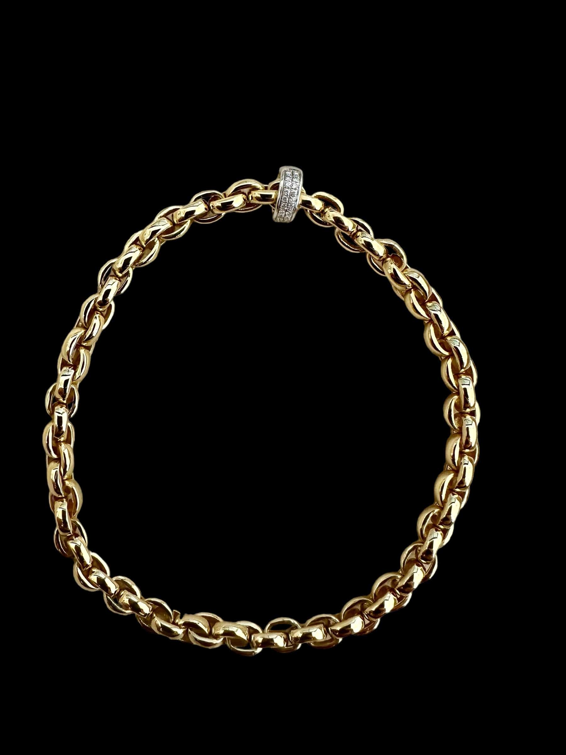 Luxury Promise 18K Yellow Gold Stretch Gold Bracelet