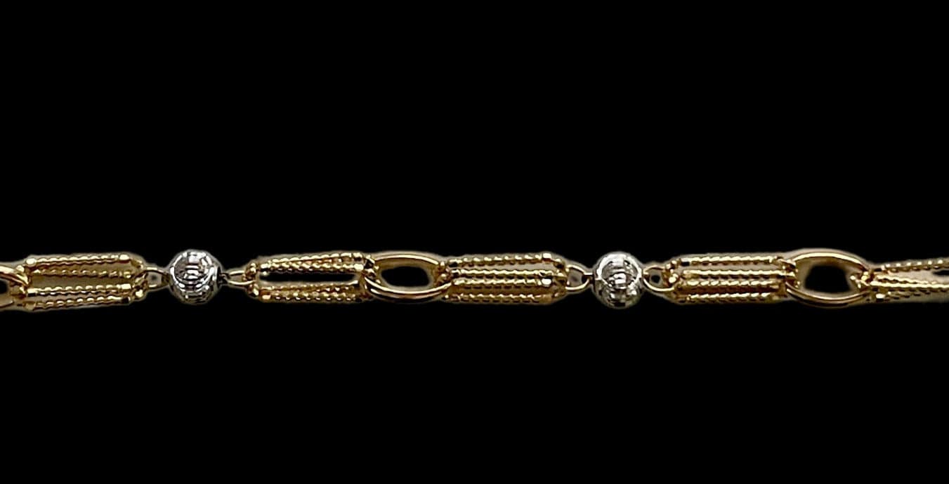 Luxury Promise 18K Yellow Gold with White Gold Detail Bracelet