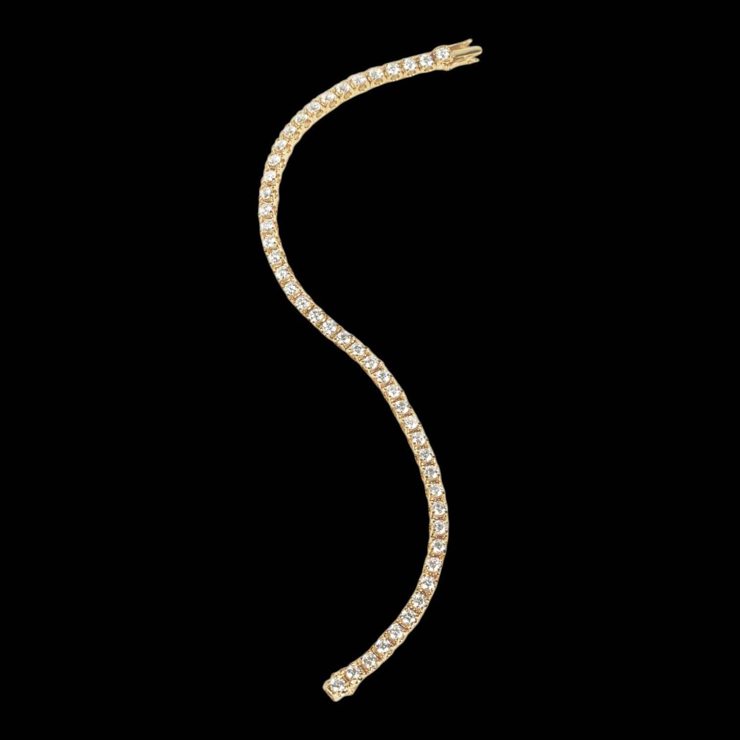 Luxury Promise 3.434ct Natural White Diamond Tennis Bracelet