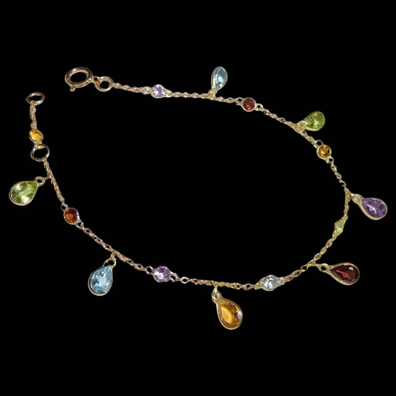 Luxury Promise 3.56ct Natural Gemstones Bracelet set in 18K Gold