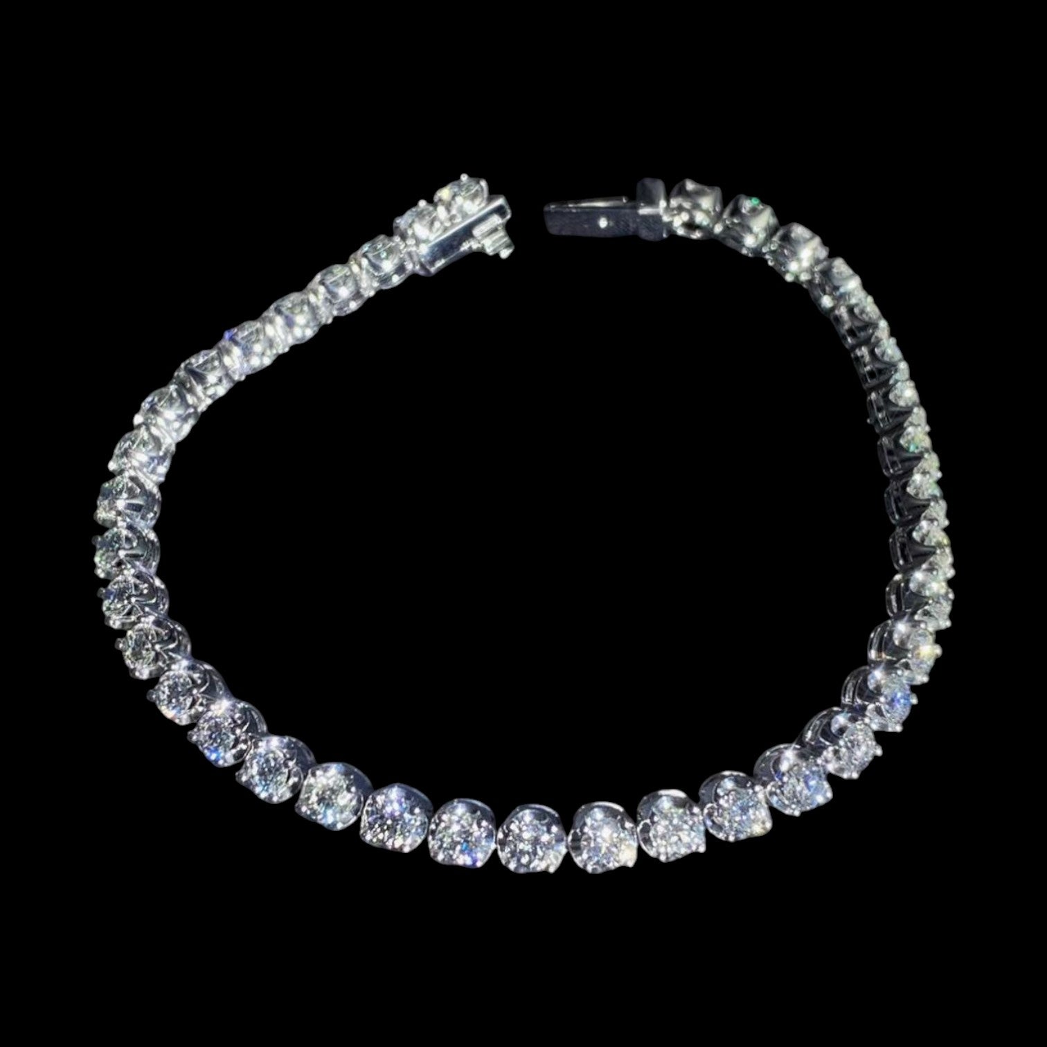 Luxury Promise 4.76ct White Diamond Tennis Bracelet set in 18K White Gold