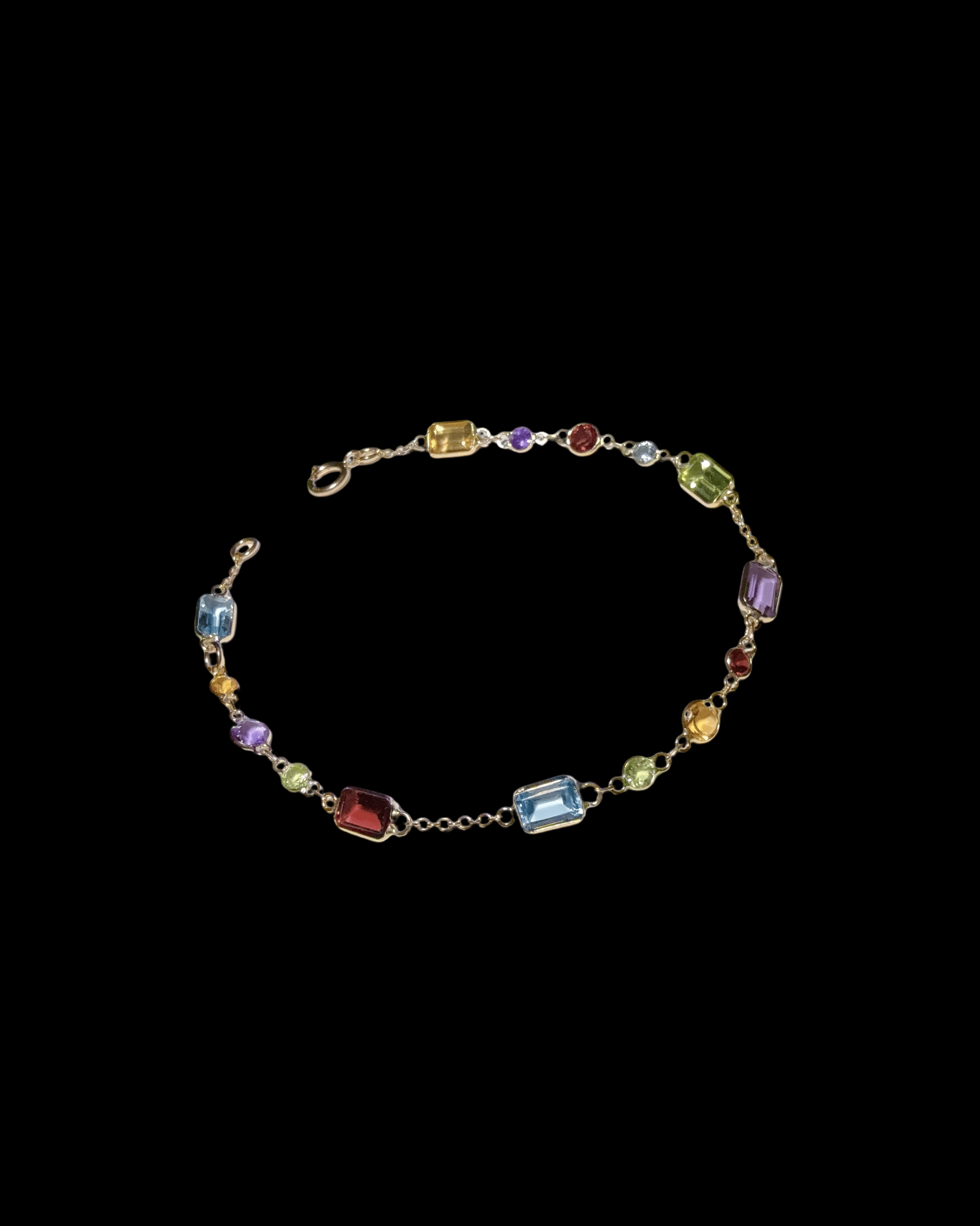 Luxury Promise 5.11ct Natural Gemstone Bracelet set in 18K Yellow Gold