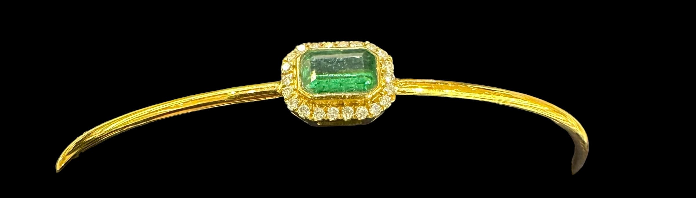 Luxury Promise Emerald and Diamond Bangle