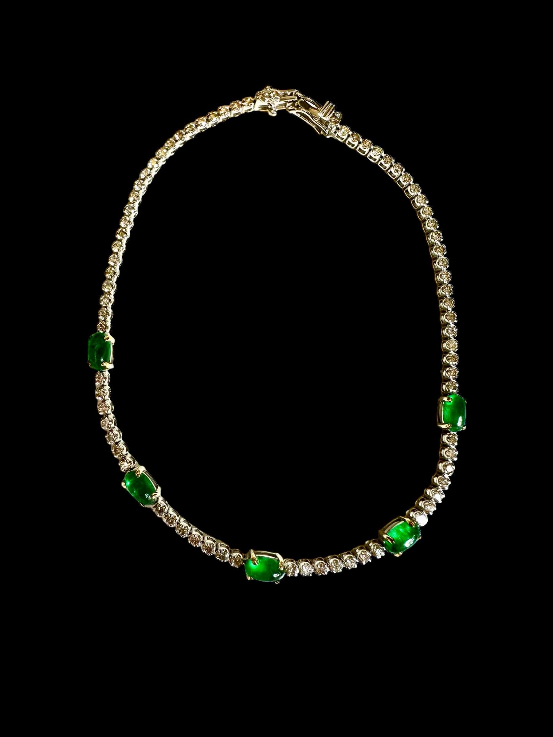 Luxury Promise Emerald & Diamond bracelet tennis bracelet
