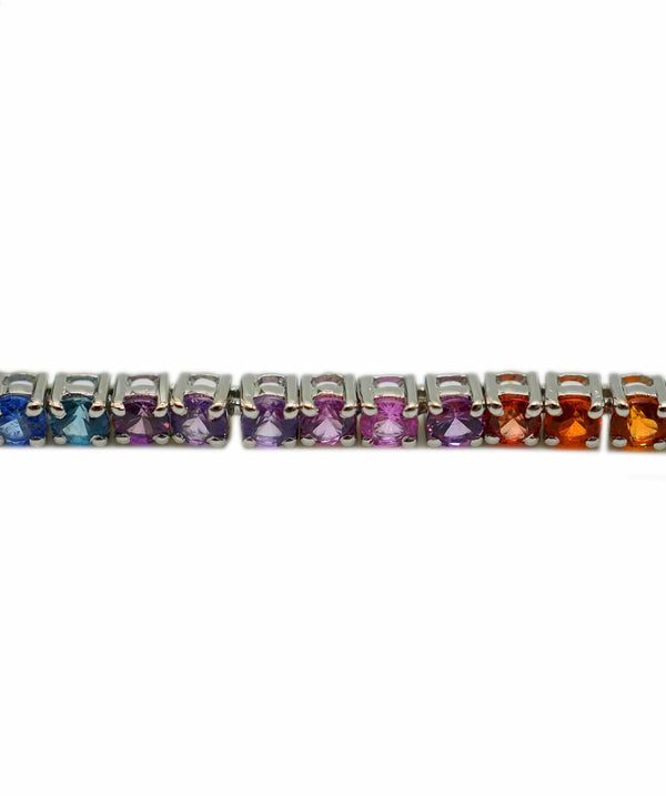 Luxury Promise Multi Colour Sapphire Tennis Bracelet