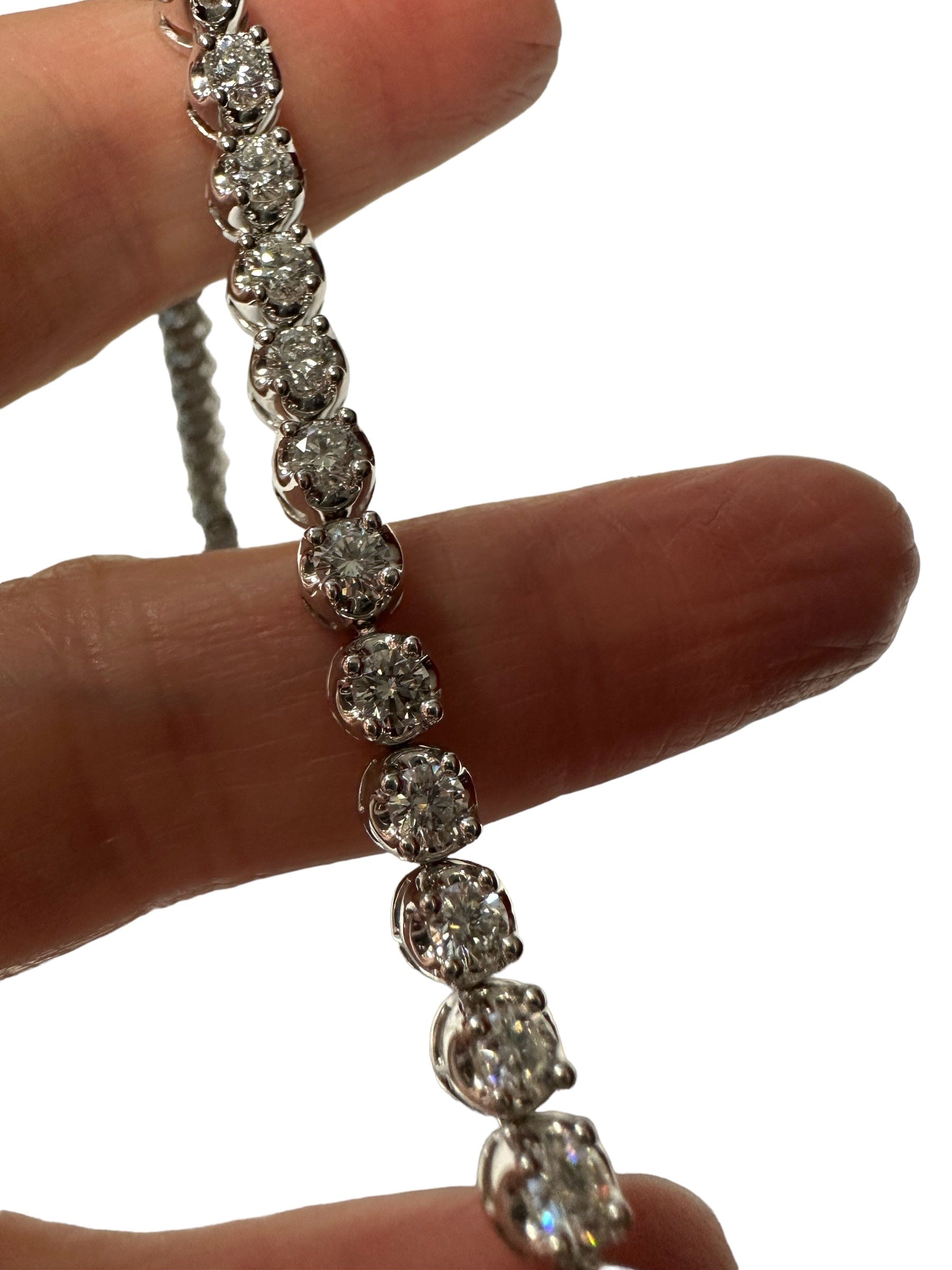 Luxury Promise Natural White Diamond Tennis Bracelet 4.2ct