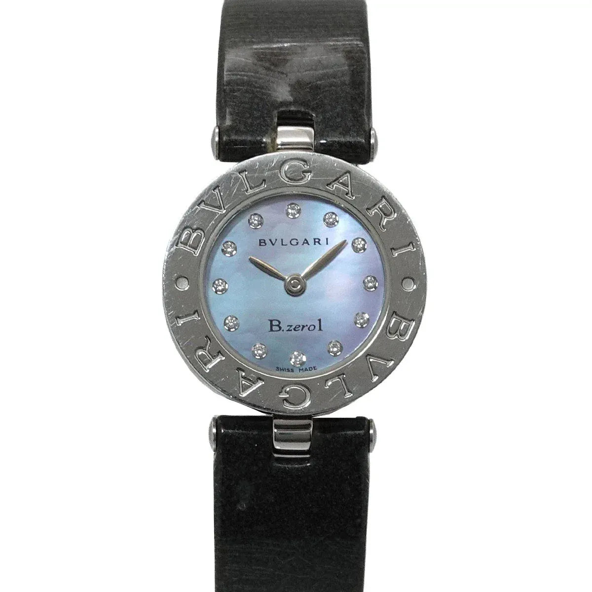 LUXURY PROMISE BVLGARI B-Zero1 BZ22S Bangle Watch Quartz Blue Shell Dial Ladies 90330508