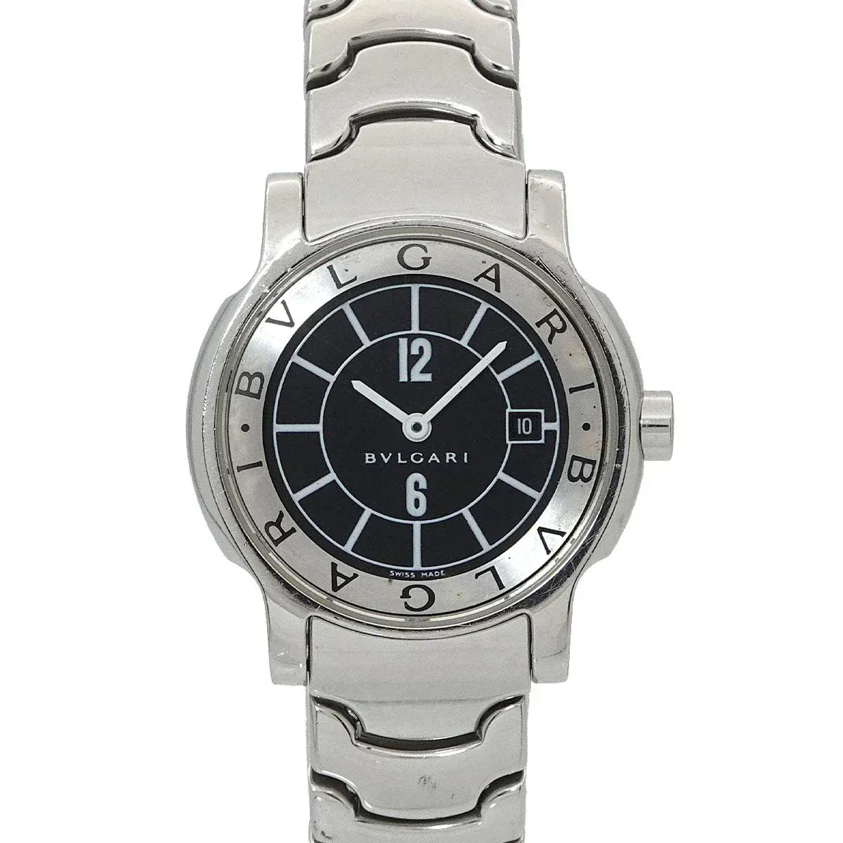 LUXURY PROMISE BVLGARI Solo tempo ST29S Date Quartz Black Dial Ladies Watch 90291937